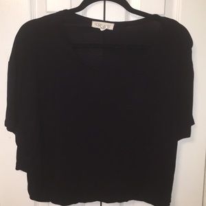 Forever 21 Oversized Black Crop Top